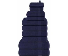 Rankšluostis Rankšluosčių rinkinys, 12vnt., mėlyni, 100% medvilnė, 360g/m²