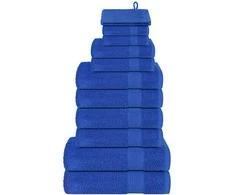 Rankšluostis Rankšluosčių rinkinys, 12vnt., mėlyni, 100% medvilnė, 360g/m²