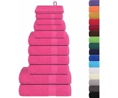 Rankšluostis Rankšluosčių rinkinys, 12vnt., rožiniai, 100% medvilnė, 360g/m²