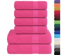 Rankšluostis Rankšluosčių rinkinys, 12vnt., rožiniai, 100% medvilnė, 360g/m²