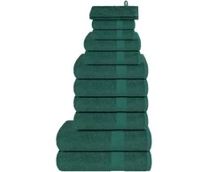 Rankšluostis Rankšluosčių rinkinys, 12vnt., žali, 100% medvilnė, 360g/m²