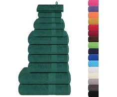 Rankšluostis Rankšluosčių rinkinys, 12vnt., žali, 100% medvilnė, 360g/m²