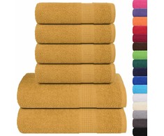 Rankšluostis Rankšluosčių rinkinys, 6vnt., auksiniai, 100% medvilnė, 360g/m²
