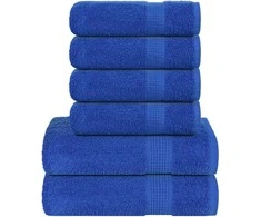 Rankšluostis Rankšluosčių rinkinys, 6vnt., mėlyni, 100% medvilnė, 360g/m²