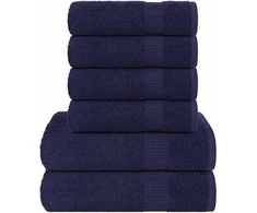 Rankšluostis Rankšluosčių rinkinys, 6vnt., mėlyni, 100% medvilnė, 360g/m²