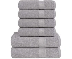 Rankšluostis Rankšluosčių rinkinys, 6vnt., pilki, 100% medvilnė, 360g/m²