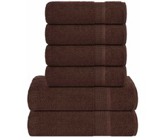 Rankšluostis Rankšluosčių rinkinys, 6vnt., rudi, 100% medvilnė, 360g/m²