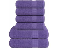 Rankšluostis Rankšluosčių rinkinys, 6vnt., violetiniai, medvilnė, 360g/m²