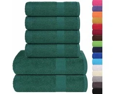 Rankšluostis Rankšluosčių rinkinys, 6vnt., žali, 100% medvilnė, 360g/m²