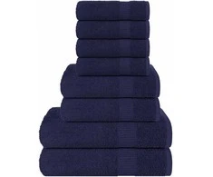 Rankšluostis Rankšluosčių rinkinys, 8vnt., mėlyni, 100% medvilnė, 360g/m²