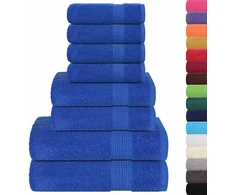 Rankšluostis Rankšluosčių rinkinys, 8vnt., mėlyni, 100% medvilnė, 360g/m²