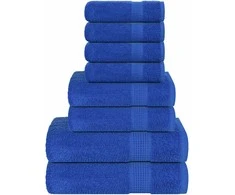 Rankšluostis Rankšluosčių rinkinys, 8vnt., mėlyni, 100% medvilnė, 360g/m²