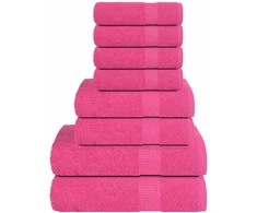 Rankšluostis Rankšluosčių rinkinys, 8vnt., rožiniai, 100% medvilnė, 360g/m²