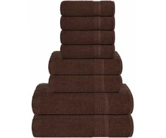 Rankšluostis Rankšluosčių rinkinys, 8vnt., rudi, 100% medvilnė, 360g/m²