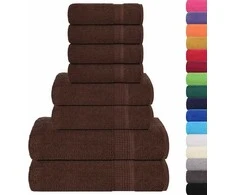 Rankšluostis Rankšluosčių rinkinys, 8vnt., rudi, 100% medvilnė, 360g/m²