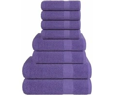 Rankšluostis Rankšluosčių rinkinys, 8vnt., violetiniai, medvilnė, 360g/m²