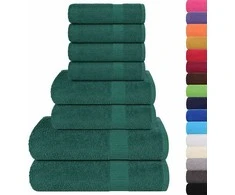 Rankšluostis Rankšluosčių rinkinys, 8vnt., žali, 100% medvilnė, 360g/m²