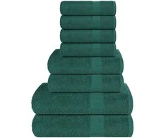 Rankšluostis Rankšluosčių rinkinys, 8vnt., žali, 100% medvilnė, 360g/m²
