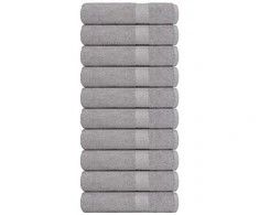 Rankšluostis Dušo rankšluosčiai, FROGN, 10 vnt., pilki, 70x140 cm, 360 g/m²