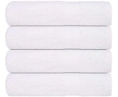 Rankšluostis Dušo rankšluosčiai, FROGN, 4 vnt., balti, 70x140 cm, 360 g/m²