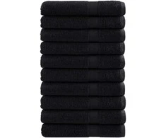 Rankšluostis Pirties rankšluosčiai SOLUND, 10vnt., juodi, 80x200cm, 600g/m²
