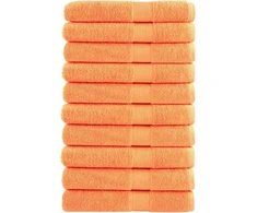 Rankšluostis Pirties rankšluosčiai SOLUND 10vnt. oranžiniai 80x200cm 600g/m²