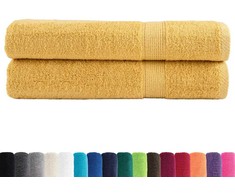 Rankšluostis Pirties rankšluosčiai SOLUND, 2vnt., auksiniai 80x200cm 600g/m²