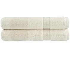 Rankšluostis Pirties rankšluosčiai SOLUND, 2vnt., kreminiai 80x200cm 600g/m²