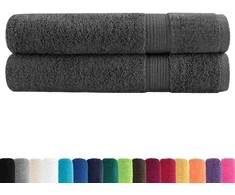 Rankšluostis Pirties rankšluosčiai SOLUND, 2vnt., antracito 80x200cm 600g/m²