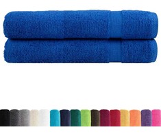 Rankšluostis Pirties rankšluosčiai SOLUND, 2vnt., mėlyni, 80x200cm, 600g/m²