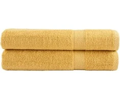 Rankšluostis Rankšluosčiai SOLUND, 2vnt., auksiniai, 100x200cm, 600g/m²
