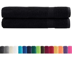 Rankšluostis Rankšluosčiai SOLUND, 2vnt., juodi, 100x200cm, 600g/m²