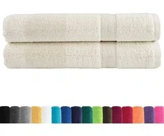 Rankšluostis Rankšluosčiai SOLUND, 2vnt., kreminiai, 100x200cm, 600g/m²