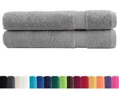 Rankšluostis Rankšluosčiai SOLUND, 2vnt., pilki, 100x200cm, 600g/m²