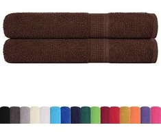 Rankšluostis Rankšluosčiai, 2vnt., rudi, 100x200 cm, medvilnė, 360g/m²