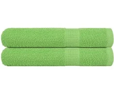 Rankšluostis Rankšluosčiai, 2vnt., žali, 100x200 cm, medvilnė, 360g/m²