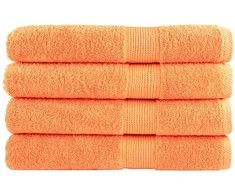 Rankšluostis Rankšluosčiai SOLUND, 4vnt., oranžiniai, 100x200cm, 600g/m²