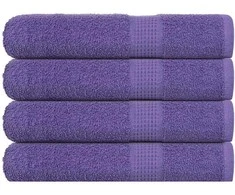 Rankšluostis Rankšluosčiai, 4vnt., violetiniai, 100x200 cm, medvilnė
