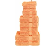 Rankšluostis Rankšluosčių rinkinys SOLUND, 12vnt., oranžiniai, 600g/m²