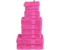 Rankšluostis Rankšluosčių rinkinys SOLUND, 12vnt., rožiniai, 600g/m²