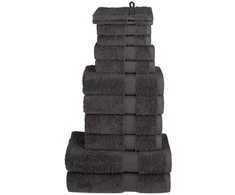 Rankšluostis Rankšluosčių rinkinys SOLUND, 12vnt., antracito, 600g/m²