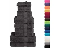 Rankšluostis Rankšluosčių rinkinys SOLUND, 12vnt., antracito, 600g/m²