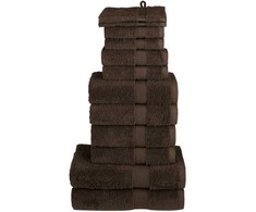 Rankšluostis Rankšluosčių rinkinys SOLUND, 12vnt., rudi, 600g/m²