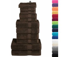 Rankšluostis Rankšluosčių rinkinys SOLUND, 12vnt., rudi, 600g/m²