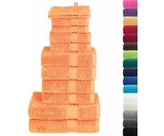 Rankšluostis Rankšluosčių rinkinys SOLUND, 12vnt., oranžiniai, 600g/m²