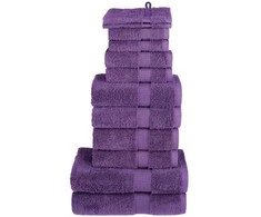 Rankšluostis Rankšluosčių rinkinys SOLUND, 12vnt., violetiniai, 600g/m²