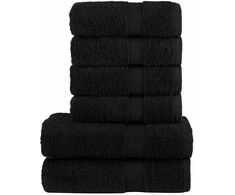 Rankšluostis Rankšluosčių rinkinys SOLUND, 6vnt., juodi, 600g/m²
