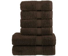 Rankšluostis Rankšluosčių rinkinys SOLUND, 6vnt., rudi, 600g/m²