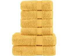 Rankšluostis Rankšluosčių rinkinys SOLUND, 6vnt., auksiniai, 600g/m²