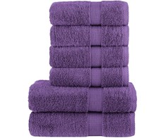 Rankšluostis Rankšluosčių rinkinys SOLUND, 6vnt., violetiniai, 600g/m²
